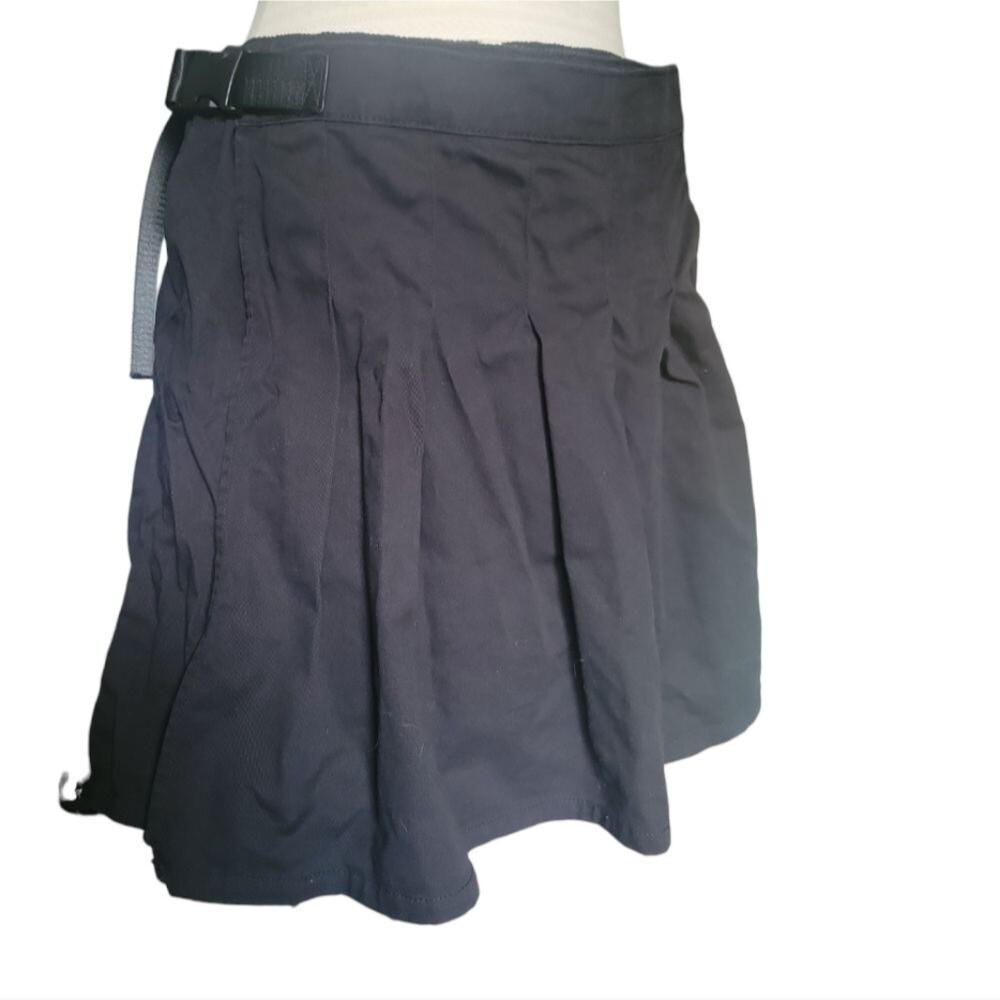 BP Black Pleated Faux Wrap Skirt - S